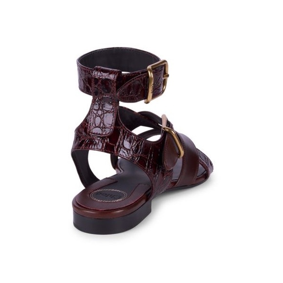 Chloe Daisy Mixed Leather Strappy Sandals - Picture 5 of 9